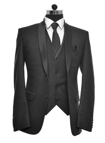 Suits Polyester Party Wear Regular fit Single Breasted Designer Self 5 Piece Suit La Scoot